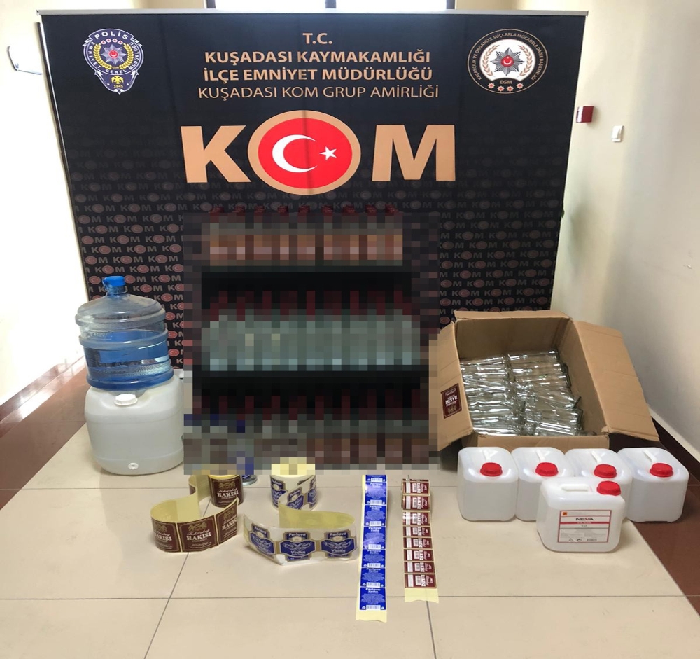 Villayı sahte içki imalathanesine çevirmişler