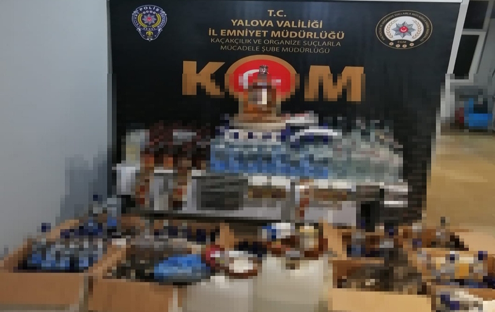 Yalova’da sahte içki operasyonu: 2 gözaltı