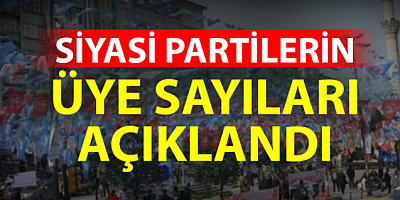 Yargıtay partilerin üye sayısını açıkladı! 