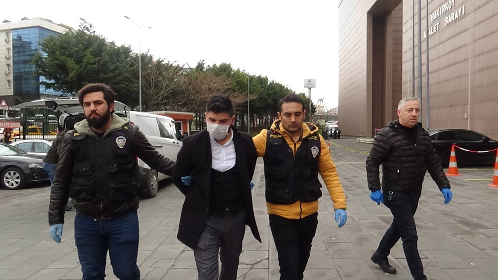 Yaşlı adama zorla maske takan ve kafasına kolonya döken şüpheli adliyede