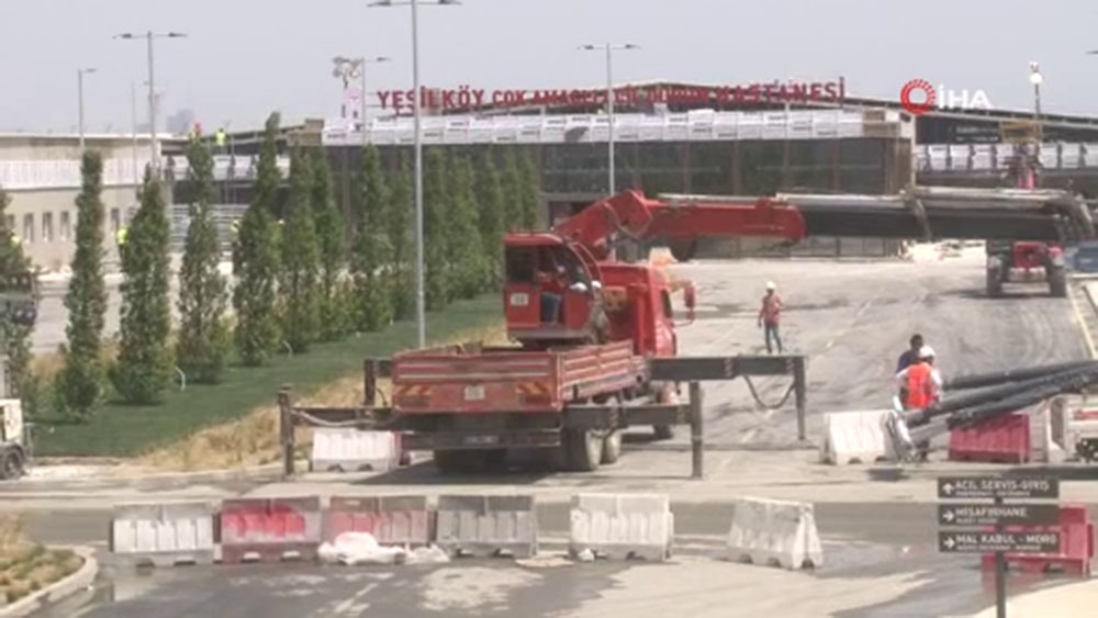 Yeşilköy salgın hastanesinin isim tabelası konuldu