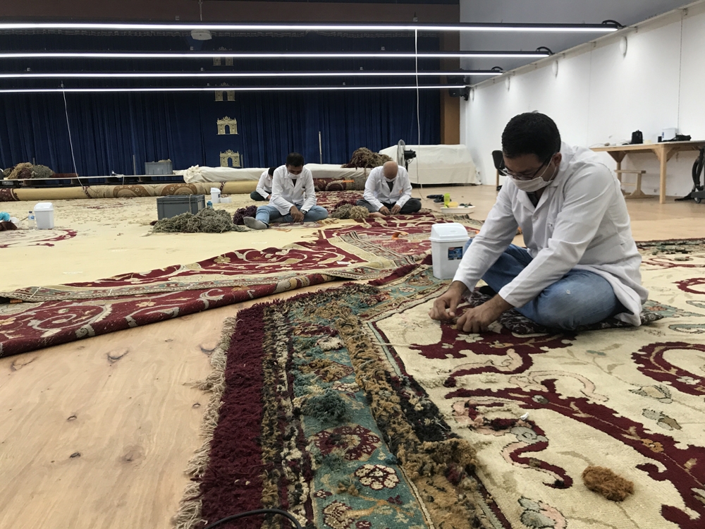Yıldız Köşkü’nün 3 tonluk tarihi halısı restore ediliyor
