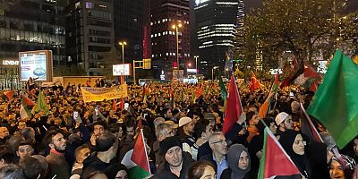 Yurt genelinde İsrail'in hastane saldırısı protesto edildi