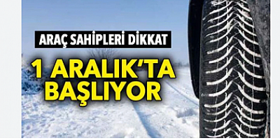 Zorunlu kış lastiği uygulaması 1 Aralık'ta başlayacak